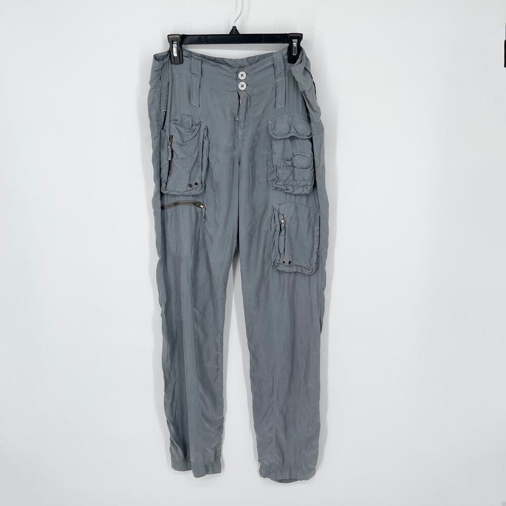 Pete & Greta by Johnny Was NEW Women's Y2K Lightweight Cargo Pants Size 4 Blue